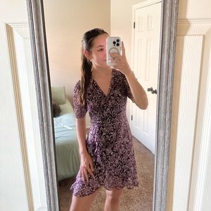 boutique brand wrap floral dress